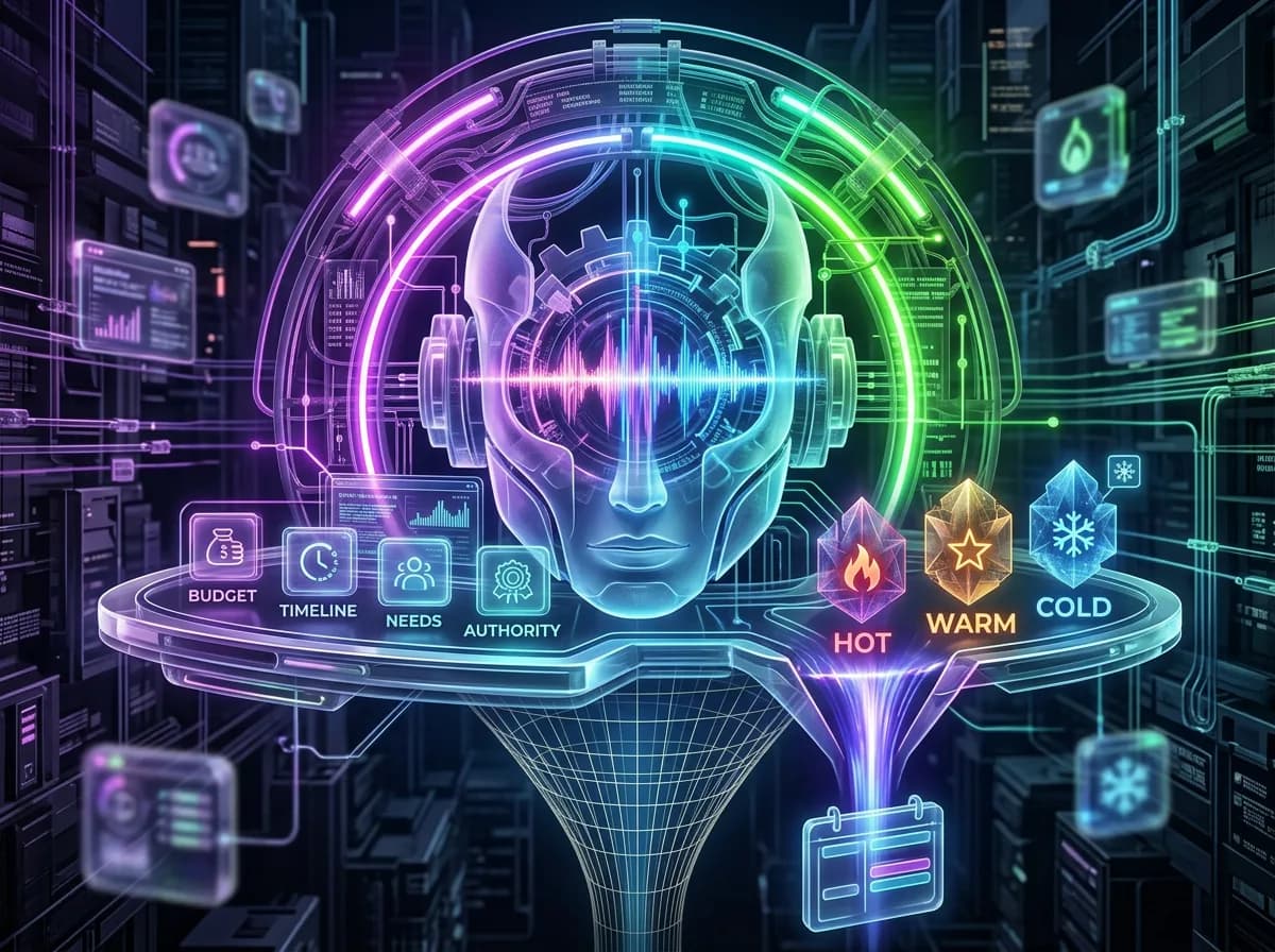 AI lead qualification and triage — hot, warm, cold scoring with full conversation transcripts